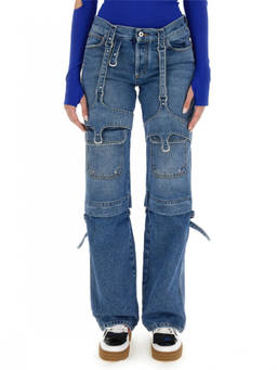 OFF-WHITE - Blue Regular Mid Rise Jeans