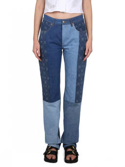 Marine Serre - Denim Straight Mid Rise Jeans