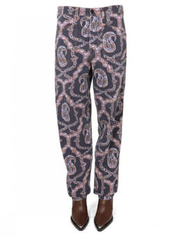 Etro - Multicolor Straight Mid Rise Jeans