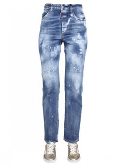Dsquared2 - Blue Straight High Rise Jeans