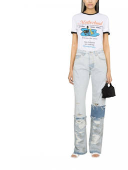 Heron Preston - Sky Blue Straight Mid Rise Jeans