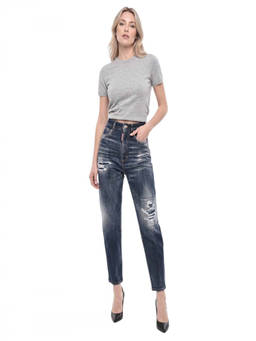 Dsquared2 - Blue Tapered High Rise Jeans