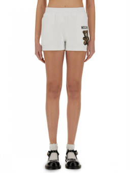 Moschino - White Graphic Shorts
