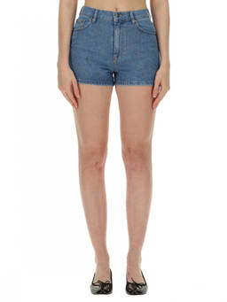 Rotate Birger Christensen - Blue Embroidered Shorts
