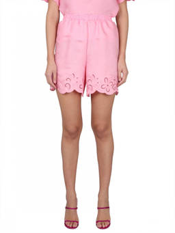Moschino - Pink Embroidered Shorts