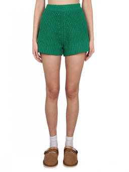 Alanui - Green Knitted Shorts