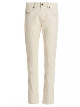 Diesel - White Slim Mid Rise Jeans