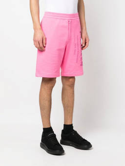 Alexander McQueen - Pink Logo Cotton Shorts
