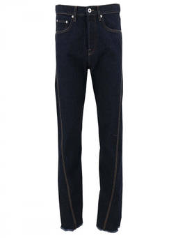 Lanvin - Navy Blue Mid Rise Jeans