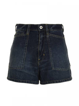 Kenzo - Dark Blue Logo Patch Shorts