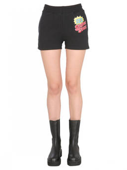 Moschino - Black Graphic Shorts
