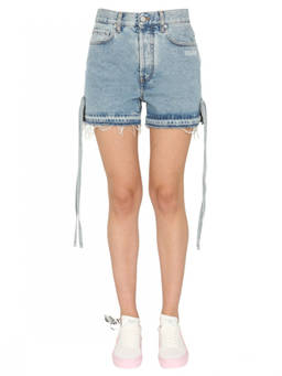 OFF-WHITE - Blue Solid Shorts