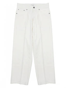 Haikure - White Straight Mid Rise Jeans