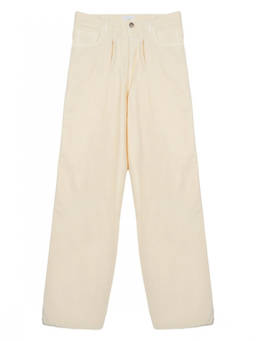Haikure - Beige Relaxed High Rise Jeans