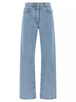 Thom Browne - Light Blue Straight High Rise Jeans