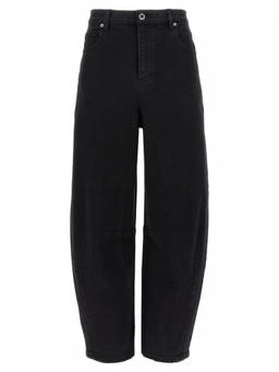 self-portrait - Black Barrel Leg Jeans