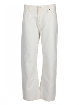 Citizens of Humanity - White Straight Mid Rise Jeans
