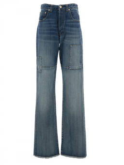 Wales Bonner - Dark Blue Flared Jeans