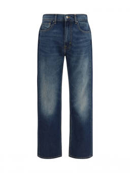 7 For All Mankind - Blue Mid Rise Jeans