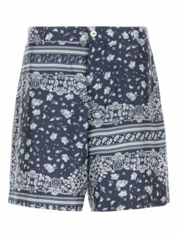 Fendi - Navy Blue Printed Shorts