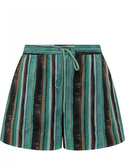 Pinko - Green Stripes Shorts