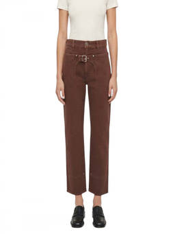 Stella McCartney - Brown Straight High Rise Jeans