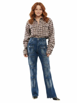 Dsquared2 - Blue Bootcut High Rise Jeans