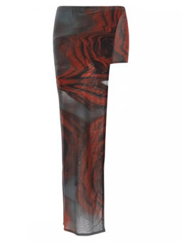Jean Paul Gaultier - Multicolor The Red Blurry Roses skort