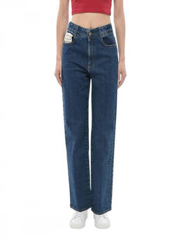 Stella McCartney - Blue Straight High Rise Jeans
