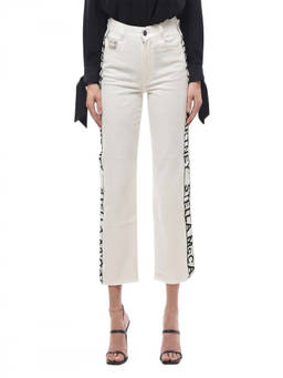 Stella McCartney - White Straight High Rise Jeans