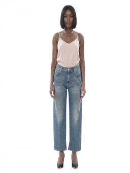 Pinko - Sky Blue Regular Mid Rise Jeans