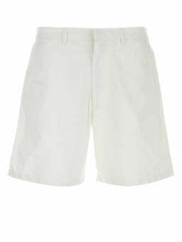 PRADA - White Oxford Bermuda Shorts