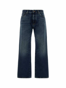 Miu Miu - Navy Blue Relaxed High Rise Jeans