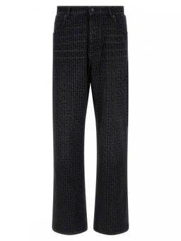 BALMAIN - Black Loose Mid Rise Jeans