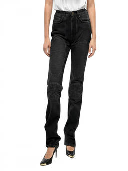 Jean Paul Gaultier - Black Straight High Rise Jeans