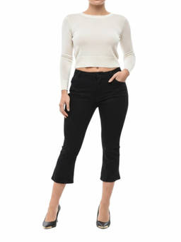 Mugler - Black Bootcut Mid Rise Jeans