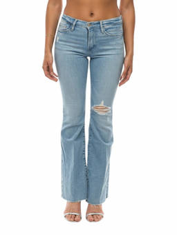 FRAME - Blue Flared High Rise Jeans
