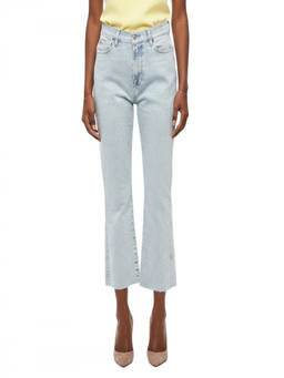7 For All Mankind - Light Blue Straight High Rise Jeans