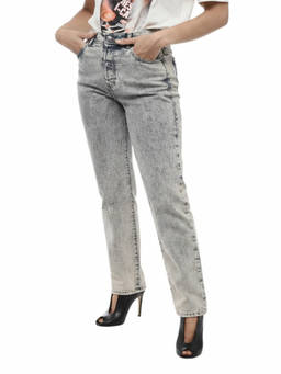 Diesel - Grey Straight High Rise Jeans