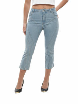 Mugler - Sky Blue Skinny High Rise Jeans