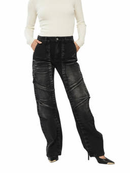 Y/Project - Black Straight High Rise Jeans
