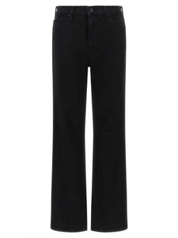 Mother Denim - Black Wide High Rise Jeans