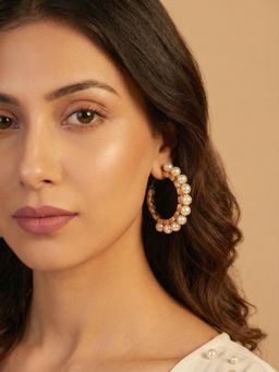 PAYA - SWARN SARGAM - Pearl Hoop Earrings