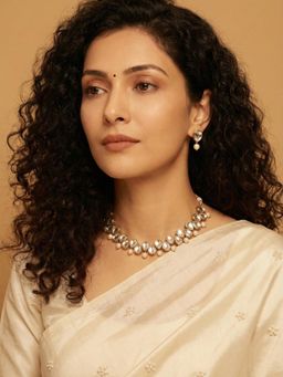 PAYA - MYSTIC HARMONY - Kundan and Pearl Necklace Set - Small