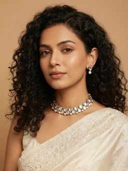 PAYA - SOUL SYMMETRY - Kundan and Pearl Necklace Set - Big