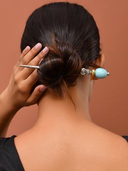 Silvermerc Designs - Blue Juda Pin Hair Stick For Women