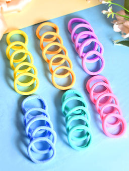 Silvermerc Designs - Classic Everyday Elastic Soft Grip Ponytail Band For Women (Pack of 30)