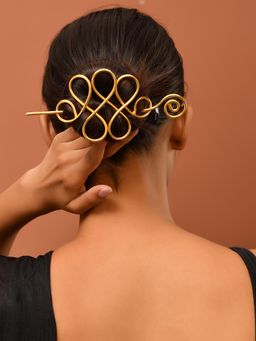 Silvermerc Designs - Golden Hair Juda Pin For Women