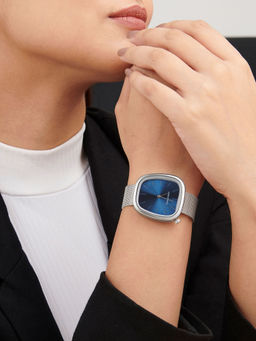 Joker and Witch - Joker & Witch Nocturne Elegance Silver Watch with a Majestic Royal Blue Dial-AMWW899 (M)