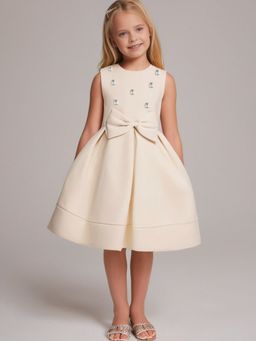 CHERRY CRUMBLE BY NITT HYMAN - Girls Off White Fit & Flare Dress